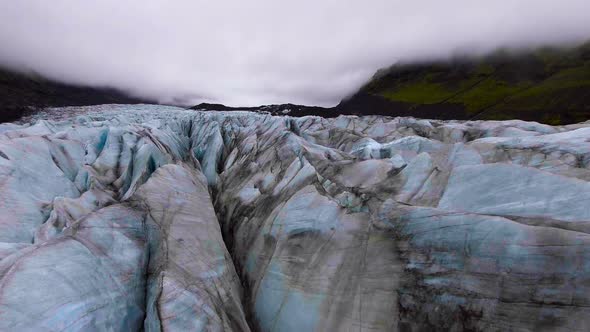 Svinafellsjokull Glacier in Vatnajokull Iceland