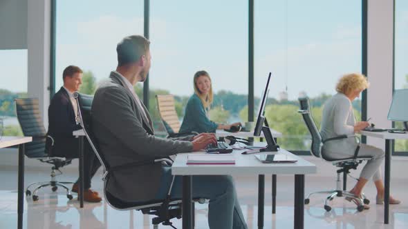 People working on computers