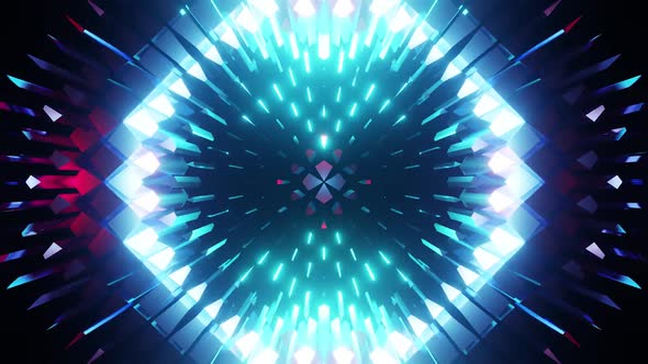 Aqua Blue Vj Loop Kaleidoscopic Equalizer Background For Party Or Music HD