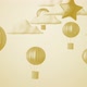 Air Balloons Between Clouds 3d Cartoon Kids Yellow Background - VideoHive Item for Sale