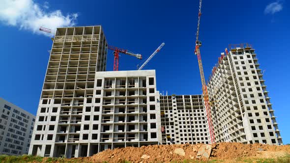 Construction of Houses in Russia Timelapse