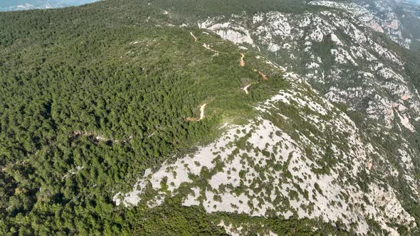 Mountain ranges in Turkey Aerial view 4 K