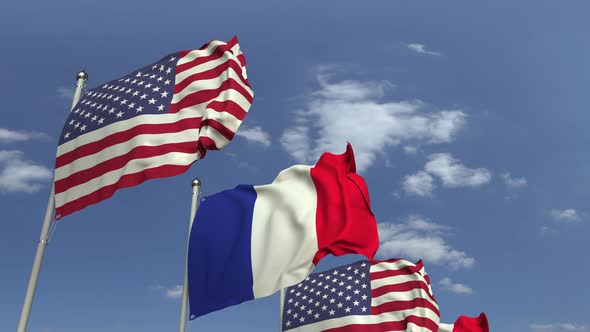 Flags of France and the USA alt