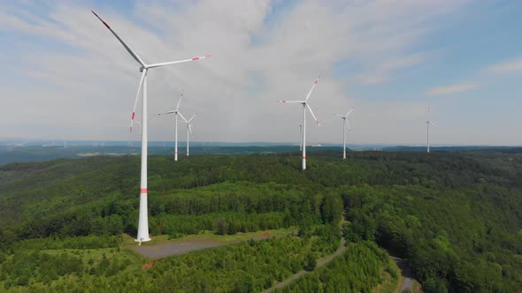 wind turbine producing clean energy