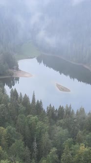 Vertical Video Mountain Lake Synevyr