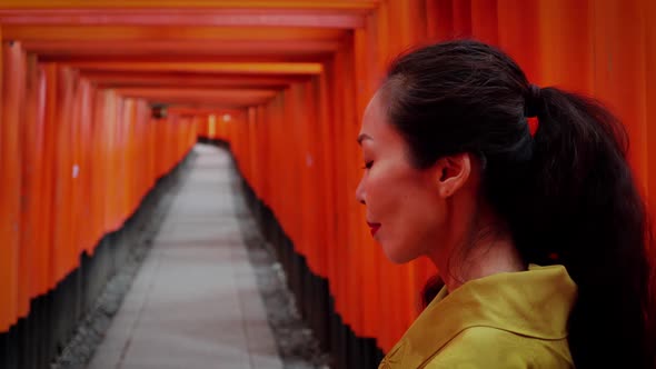 Elegant Japanese woman in Kyoto Japan