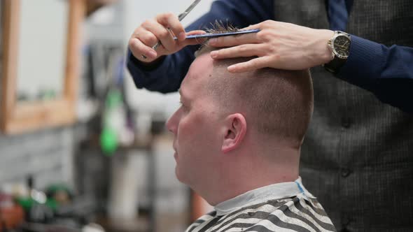 Men's Haircut in Barbershop