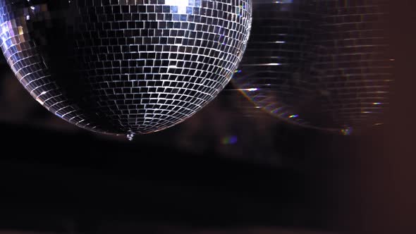 Disco ball is spinning