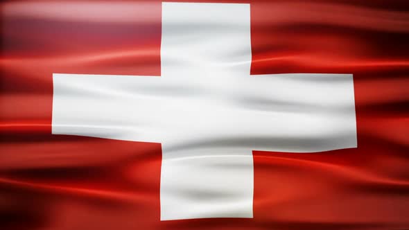 Switzerland Flag Waving