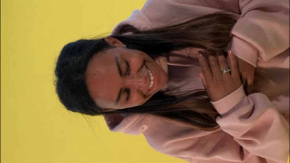 Multiracial Girl Laughing at Somebody