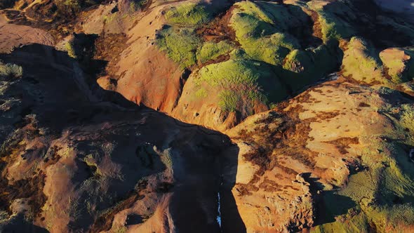 Drone Flight Over Hvannagil Canyon