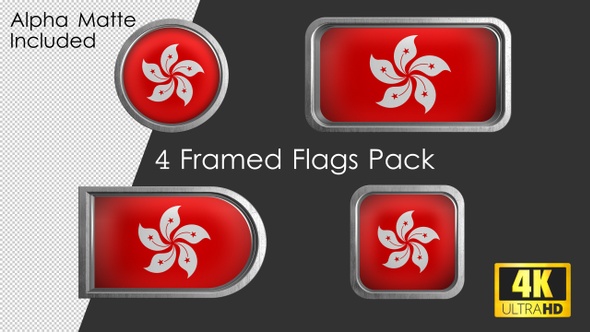 Framed Hong Kong Flag Pack