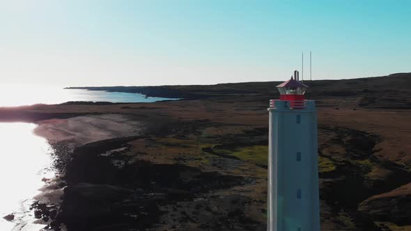 footage of lighthouse by the ocean