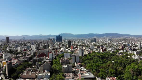 Aerial Panoramic View of Mexico City