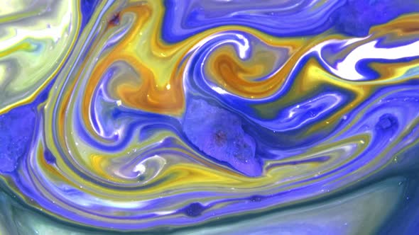 Psychedelic Colour Paint  Spreading Swirling 33