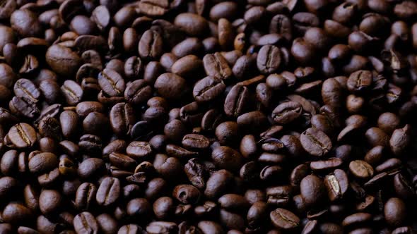 Coffee Beans Rotate Slowly