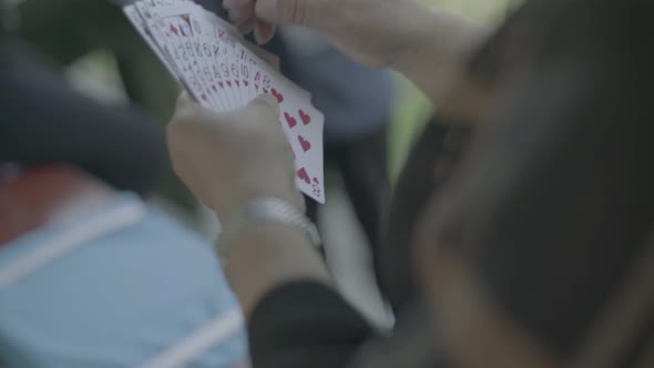 People Play Cards. Beijing. China.