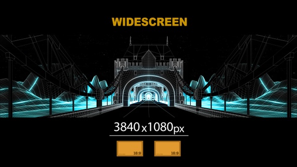 Widescreen Wireframe Bridge 02 alt