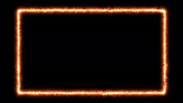 Abstract fire light neon frame alt