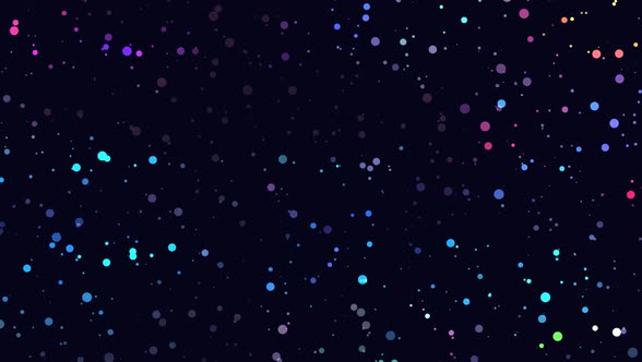 Colored round particle on dark