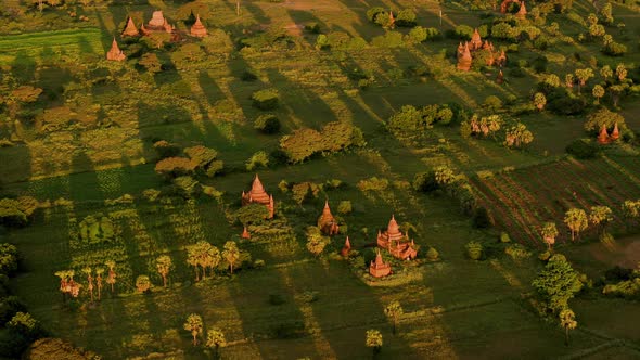 Flying over the amazing landscape of Myanmar