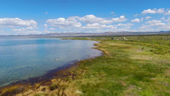 Aerial View of Mono Lake, Mono County. USA