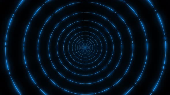 Abstract Blue Infinite Tunel