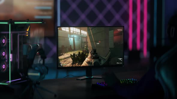 Player Loses Battle Mission In Shooter Video Game On Modern Powerful PC alt