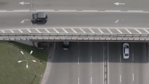 Cars on the Road Aerial View