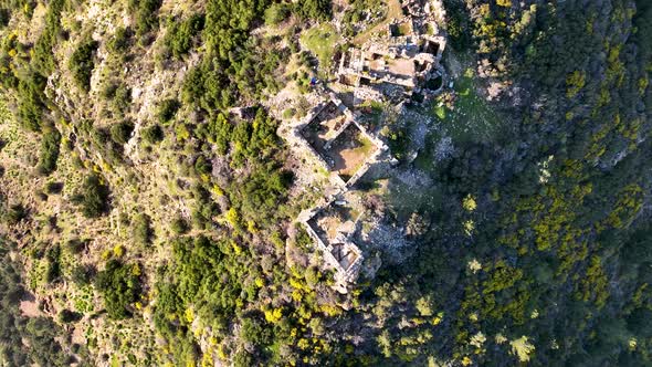 Mountain landscape aerial view 4 K Turkey Alanya