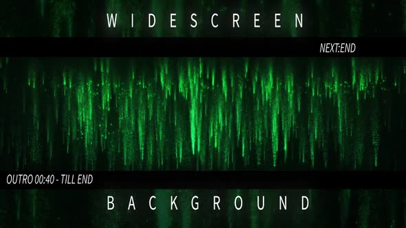 Green Curtain Widescreen Particles Background