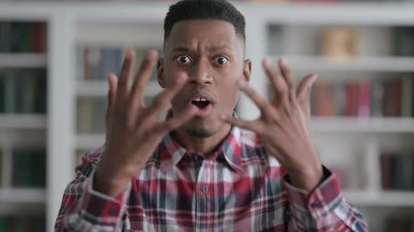 Portrait of African Man Feeling Angry, Fighting