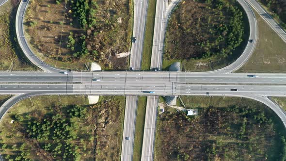 Car Interchange, Russia, Aerial View