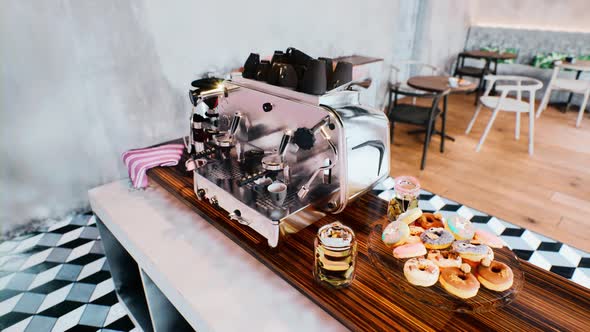 Espresso Coffee Machine in the Loft Office