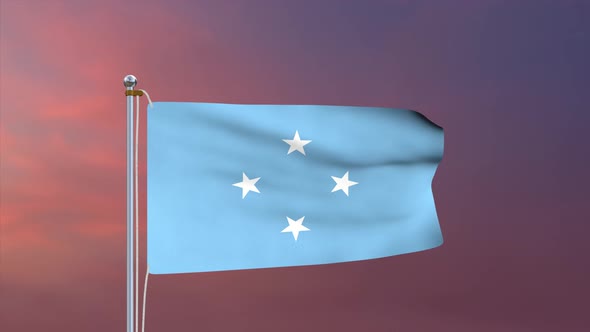Micronesia Flag 4k