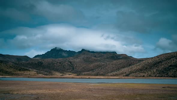 Cotopaxi National Park, Ecuador, Timelapse  - A lake in the Cotopaxi National Park