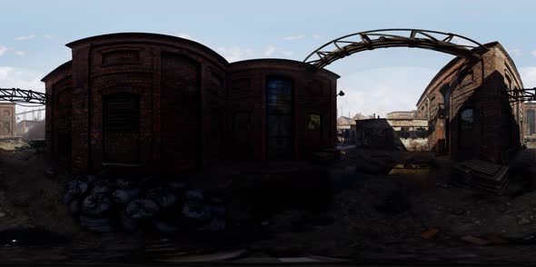 VR360 View of Old Abandoned Factory