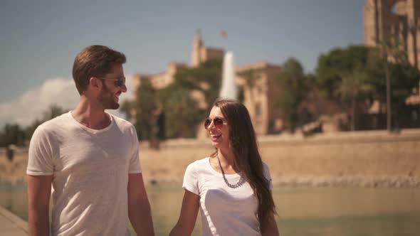 Young Couple in Love on Sightseeing