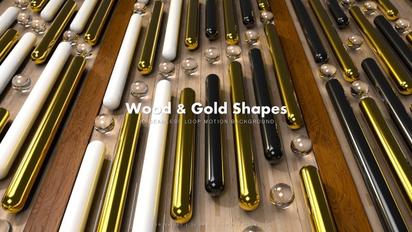 Wood And Gold Shapes 59