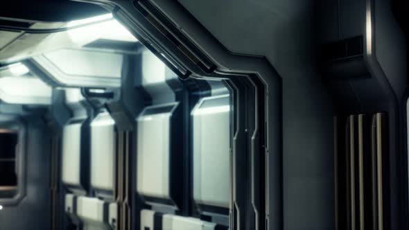 Sci-fi Tunnel or Spaceship Corridor alt