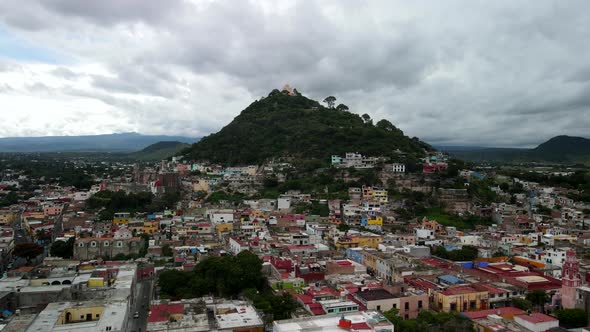 View of Atlixco and church in Mexico