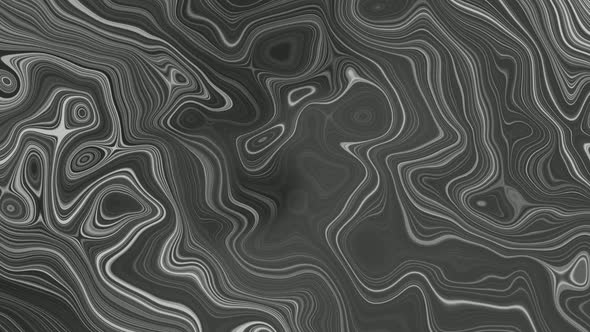 Black White Line Wavy Marble Liquid Animated Background