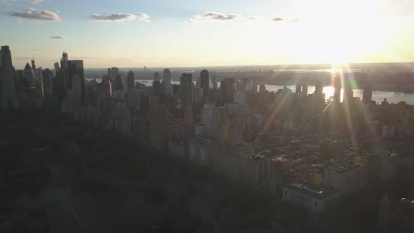 A nice sunset day with my drone in Central Park in New York City's biggest park.