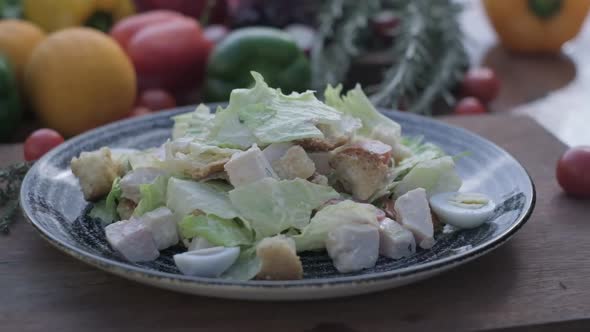 Closeup of Yellow Green and Red Colored Cheese with Greens Nuts Dried Fruits