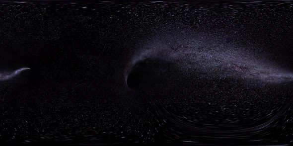 VR 360 Wormhole Straight Through Time and Space