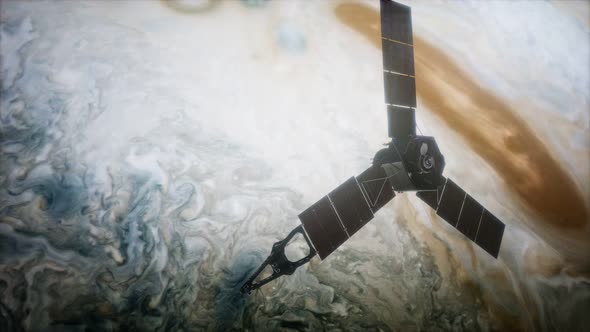 Juno Sattelite Orbiting Jupiter alt