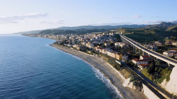  Bova Marina at sunset, city of Calabria