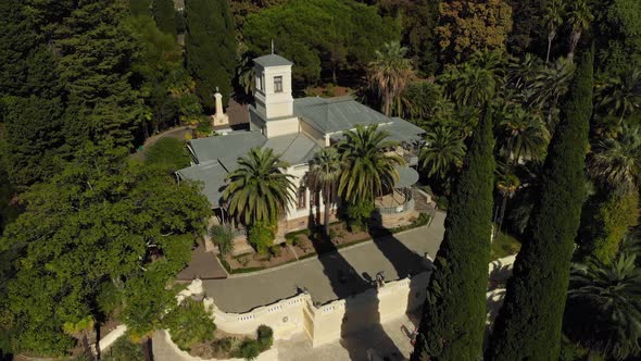 Expensive Mansion in a Beautiful Place Aerial View