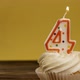 Cupcake With Number 4 Candle - VideoHive Item for Sale