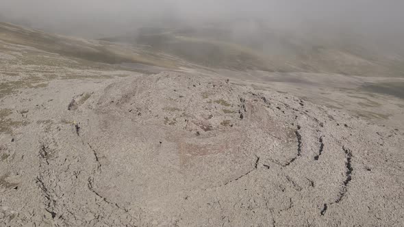 Aerial view of Abuli fortress in Samtskhe-Javakheti, Georgia.